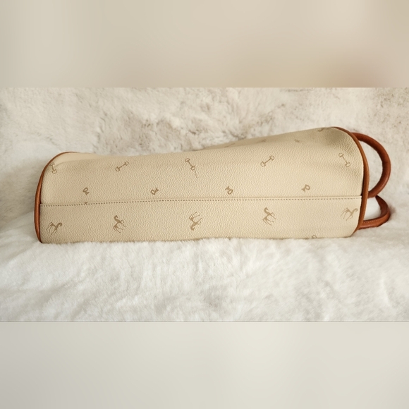 Petusco Vintage Cream and Tan handbag - Picture 4 of 12